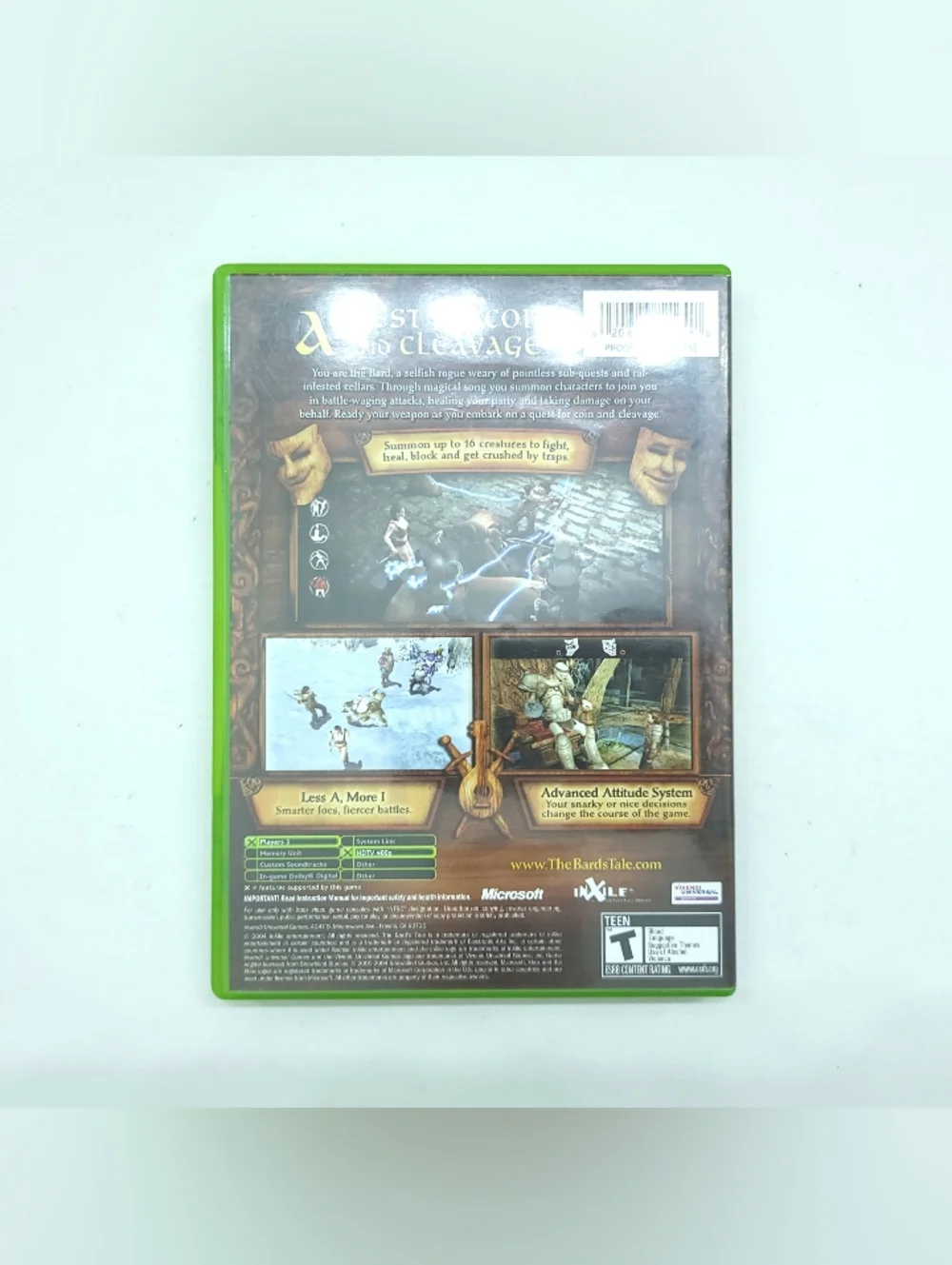 The Bard's Tale (Microsoft Original Xbox, 2004) CIB Complete With Manual